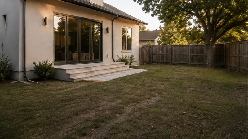 Backyard · Evening retreat — Before