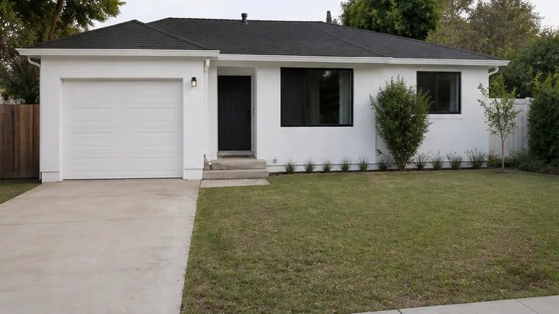 Front yard · Modern planting — Before