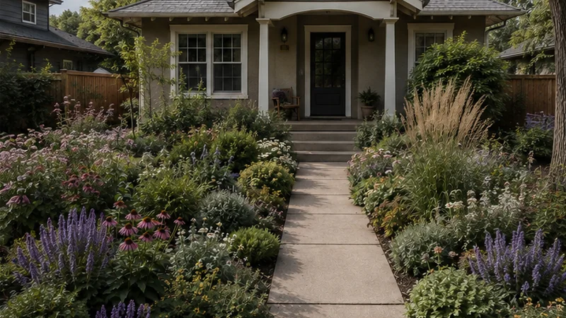 Front yard · Natural planting — After
