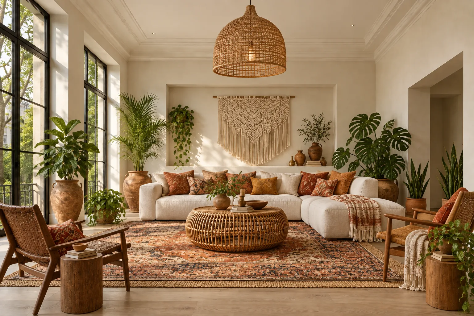 Bohemian Living Room Design — After